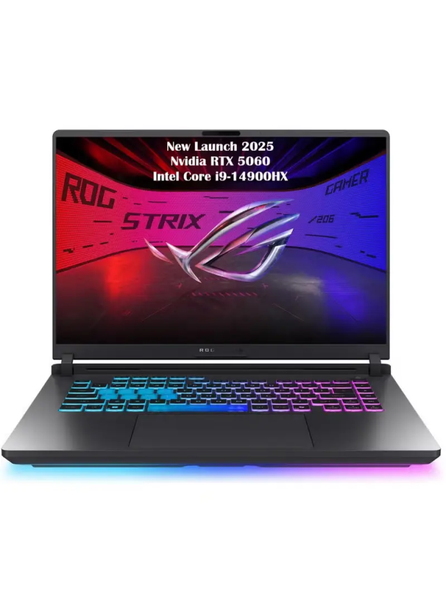 ROG Strix G16 (2025) Gaming Laptop 16? 165Hz, Intel Core i9-14900HX, NVIDIA GeForce RTX 5060 8GB, 64GB DDR5 RAM, 2TB PCIe SSD, RGB Keyboard, Windows 11 Home English Eclispe Grey