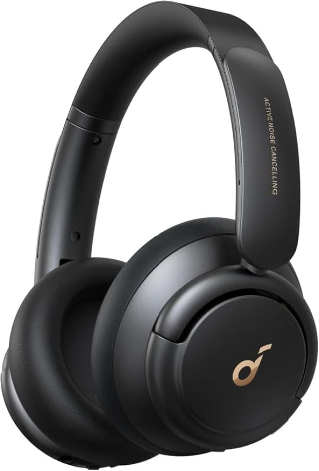 Q30 Hybrid Active Noise Cancelling Headphones with Multiple Modes, Hi-Res Sound, 50H Playtime, Fast Charge, Soft Earcups, Bluetooth Headphones, Travel Black