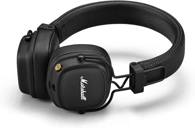 Major IV Foldable Bluetooth Wired/Wireless 80+ Hours of Playtime Headphones Black