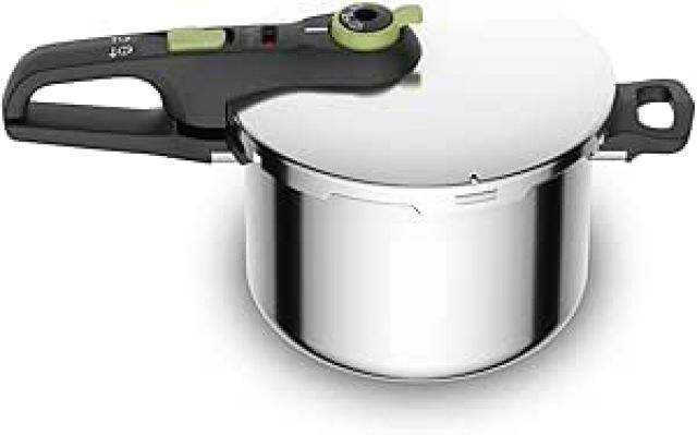 TEFAL Pressure Cooker | Secure 5 Neo 6 L Presure Cooker | 5-security systems | 2 cooking levels | Stainless Steel | 2 Years Warranty | P2530752 6Liters